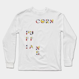 Limited Edition Mondrian Inspired Corn Puffians Design! Long Sleeve T-Shirt